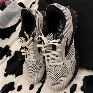 Brooks Black and White Athletic Shoes